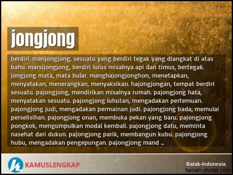 Arti martole jongjong bahasa batak  Kamus Lengkap Belanda-Indonesia - Kamus Lengkap Online